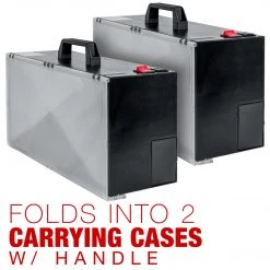 Master Airbrush Portable Hobby Dual Airbrush Spray Booth Kit With Exhaust Extension Hose (Extends Up To 5.6 Feet) And 7.5 In. Diameter Revolving Turntable Airbrush Spray Booths