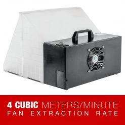 Master Airbrush Portable Hobby Airbrush Spray Booth Kit With LED Lights, Exhaust Extension Hose (Extends Up To 5.6 Feet) And 7.5 In. Diameter Revolving Turntable Airbrush Spray Booths