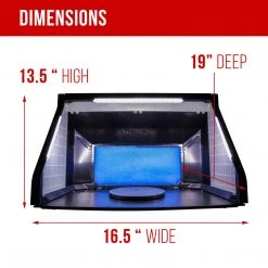 Master Airbrush Master Portable Hobby Airbrush Spray Booth Kit With LED Lights, Exhaust Extension Hose (Extends Up To 5.6 Feet) & 7.5 In. Diameter Revolving Turntable Airbrush Spray Booths