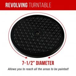 Master Airbrush Master Portable Hobby Airbrush Spray Booth Kit With LED Lights, Exhaust Extension Hose (Extends Up To 5.6 Feet) & 7.5 In. Diameter Revolving Turntable Airbrush Spray Booths