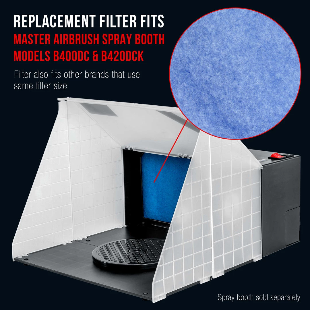 Master Airbrush Filter Set For Portable Airbrush Spray Booth That Fits Master, Paasche, Sky Enterprise, Air Hobby And More (Pack Of 4) 7 Master Airbrush Filter Set For Portable Airbrush Spray Booth That Fits Master, Paasche, Sky Enterprise, Air Hobby And More (Pack Of 4)