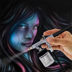 Master Airbrush Master Performance E90 Multi-Purpose Precision Dual-Action Siphon Feed Airbrush With Black Handle, 0.35 Mm Tip, 3/4 Oz Bottle Siphon Feed Airbrushes