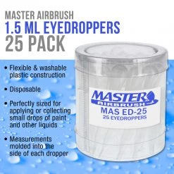 Master Airbrush Airbrush Paint Accessories 25 Master Pipette Eyedroppers For Liquid Transfer And Airbrush Paint