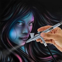 Master Airbrush Master Performance G266 Pro Set Dual-Action Gravity Feed Airbrush Set With 3 Nozzle Sets (0.2, 0.3 & 0.5 Mm) 1/16 Oz Cup & Cutaway Handle Gravity Feed Airbrushes