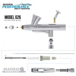 Master Airbrush Master Performance G26 Multi-Purpose Precision Dual-Action Gravity Feed Airbrush, 0.2 Mm Tip, 1/16 Oz Cup & Cutaway Handle Gravity Feed Airbrushes