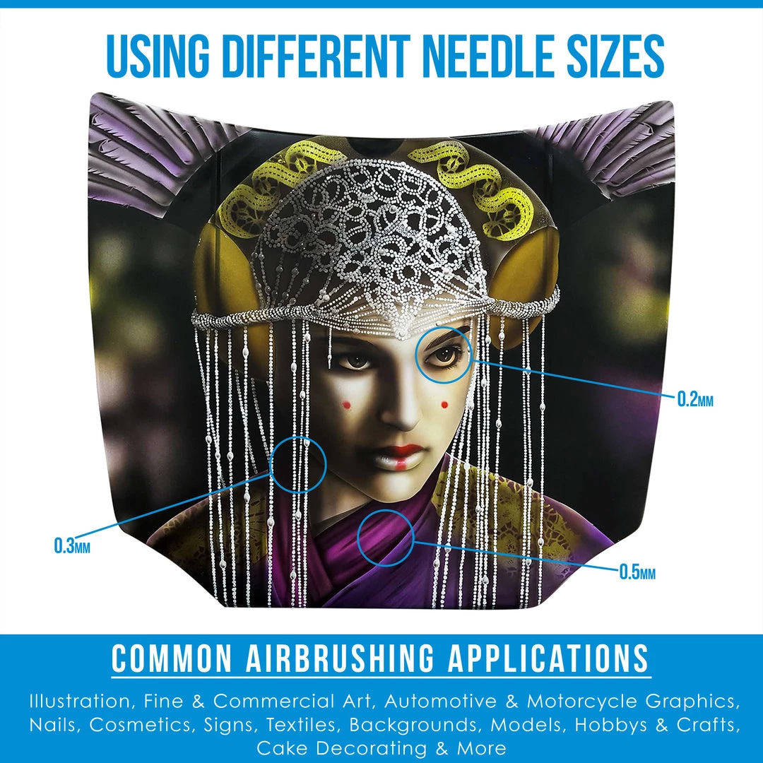 Master Airbrush G344 Multi-Purpose Dual-Action Gravity Feed Airbrush With 3 Nozzle Sets (0.2, 0.3 & 0.5mm Needles, Fluid Tips And Air Caps) 1/16 Oz. Fluid Cup 8 Master Airbrush G344 Multi-Purpose Dual-Action Gravity Feed Airbrush With 3 Nozzle Sets (0.2, 0.3 & 0.5mm Needles, Fluid Tips And Air Caps) 1/16 Oz. Fluid Cup