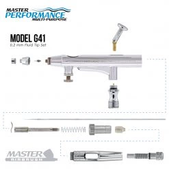 Master Airbrush Master Performance G41 Multi-Purpose Precision Dual-Action Gravity Feed Airbrush, 0.2 Mm Tip, 1/32 Oz Cup, Air Control Gravity Feed Airbrushes