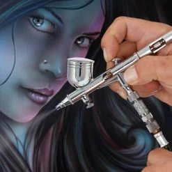 Master Airbrush Master High Precision G43 Dual-Action Gravity Feed Airbrush, 0.2 Mm Tip, 1/3 Oz Bowl Cup, Air Control Gravity Feed Airbrushes