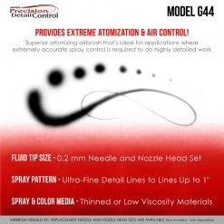 Master Airbrush Master High Precision Detail Control G44 Dual-Action Gravity Feed Airbrush, 0.2 Mm Tip, 1/3 Oz Funnel Fluid Cup, Air Control Valve Gravity Feed Airbrushes 11 Master Airbrush Master High Precision Detail Control G44 Dual-Action Gravity Feed Airbrush, 0.2 Mm Tip, 1/3 Oz Funnel Fluid Cup, Air Control Valve Gravity Feed Airbrushes
