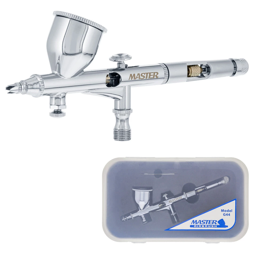 Master Airbrush Master High Precision Detail Control G44 Dual-Action Gravity Feed Airbrush, 0.2 Mm Tip, 1/3 Oz Funnel Fluid Cup, Air Control Valve Gravity Feed Airbrushes 3 Master Airbrush Master High Precision Detail Control G44 Dual-Action Gravity Feed Airbrush, 0.2 Mm Tip, 1/3 Oz Funnel Fluid Cup, Air Control Valve Gravity Feed Airbrushes
