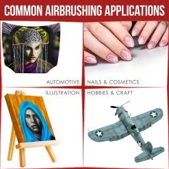 Master Airbrush Master High Precision G48 Dual-Action Gravity Feed Airbrush, 0.2 Mm Tip, Small 1/16 Oz Cup, Air Control Gravity Feed Airbrushes