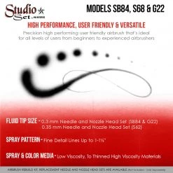 Master Airbrush Master G64 Studio Airbrush Set With 6 Different Airbrush Models (2 Gravity Feed, 3 Siphon Feed, 1 Side Feed) 18 Master Airbrush Master G64 Studio Airbrush Set With 6 Different Airbrush Models (2 Gravity Feed, 3 Siphon Feed, 1 Side Feed)