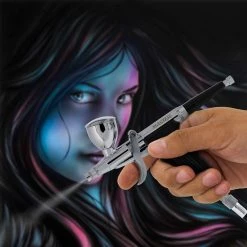 Master Airbrush Master Performance G76 Pistol Trigger Gravity Feed Airbrush, Spray Gun Fan Air Cap Head, 0.3mm Tip, 3 Gravity Cups Gravity Feed Airbrushes