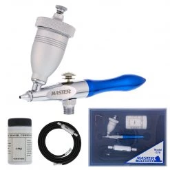 Master Airbrush Airbrush Sandblasting Gravity Feed Air Abrasive Eraser And Etching Airbrush Kit - Mini Sandblaster Etcher Gun With 1/2 Oz. Cup, 0.5 Mm Tip, Hose