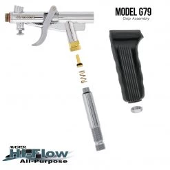 Master Airbrush Master Hi-Flow G79 All-Purpose Pistol Trigger Gravity Feed Airbrush Set, 3 Nozzle Sets, 3 Cup Sizes & 6 Ft. Air Hose Gravity Feed Airbrushes