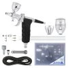 Master Airbrush Master Hi-Flow G79 All-Purpose Pistol Trigger Gravity Feed Airbrush Set, 3 Nozzle Sets, 3 Cup Sizes & 6 Ft. Air Hose Gravity Feed Airbrushes