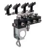 Master Airbrush Airbrush Holder Station With 4-Way Air Splitter Manifold, Holds Up To 4 Airbrushes - Clamp On Work Table, Benchtop, Mount Onto Compressor