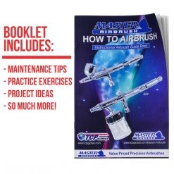 Master Airbrush Multi-Purpose Airbrush Kit With Mini Compressor, Dual-Action Gravity Feed Airbrush. Air Hose And 8 Color Tattoo Paint Set Face & Body Art Systems