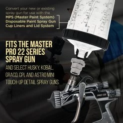 Master Pro Master Paint System MPS Spray Gun Cup Adapter 882 - Converts Master 22 HVLP Touch Up, Select Husky Spray Guns For Use With MPS Disposable Cup System Adapters