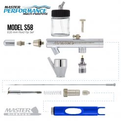 Master Airbrush Siphon Feed Airbrushes Master Performance S58 Multi-Purpose Precision Dual-Action Siphon Feed Airbrush, 0.35 Mm Tip, 3/4 Oz Bottle, 1/6 Oz Color Cup, Cutaway Handle 10 Master Airbrush Siphon Feed Airbrushes Master Performance S58 Multi-Purpose Precision Dual-Action Siphon Feed Airbrush, 0.35 Mm Tip, 3/4 Oz Bottle, 1/6 Oz Color Cup, Cutaway Handle