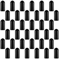 Master Airbrush Airbrush Cups & Jars Siphon Bottle Jar Adapter Cap Covers (Pack Of 36) - Black Plastic Plugs, Prevent Paint Spills
