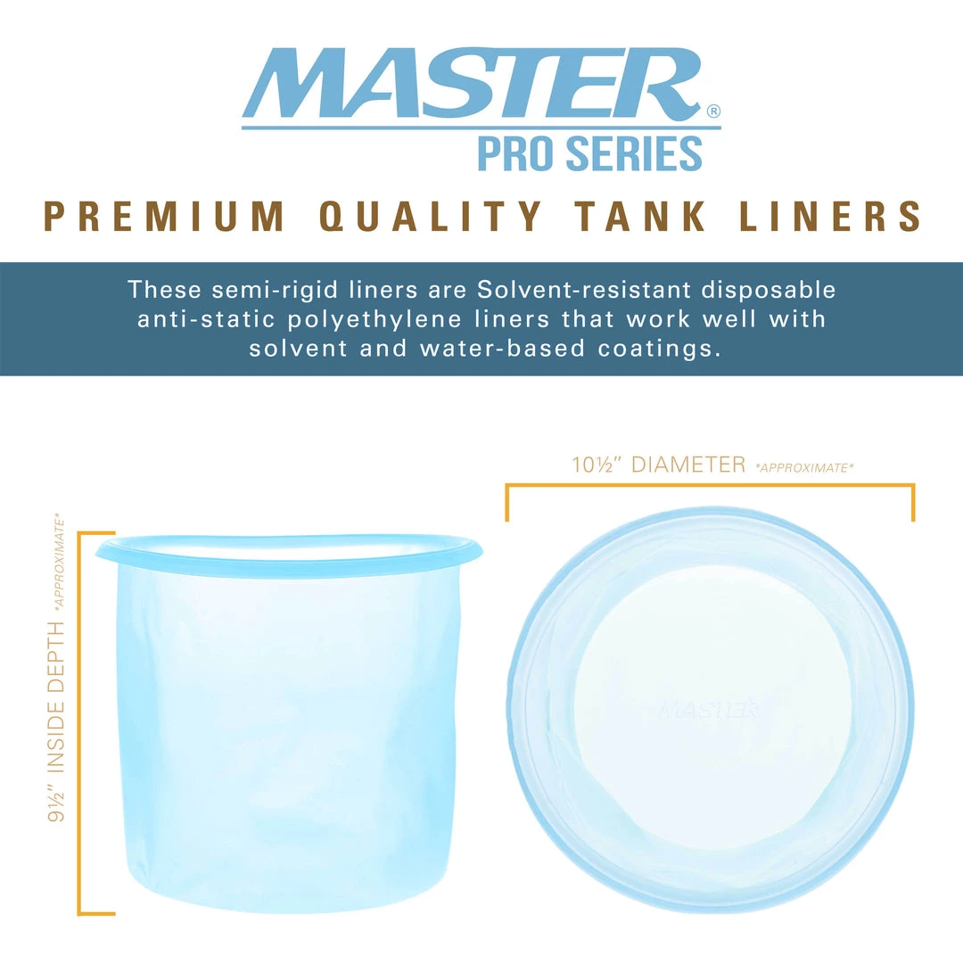 Master Pro 2.8 Gallon Paint Pressure Pot Tank Liners, Pack Of 48 - Disposable Liners That Fit Most 2.5 To 2.8 Gallon Tanks, TCP Global Models Pressure Pots 6 Master Pro 2.8 Gallon Paint Pressure Pot Tank Liners, Pack Of 48 - Disposable Liners That Fit Most 2.5 To 2.8 Gallon Tanks, TCP Global Models Pressure Pots