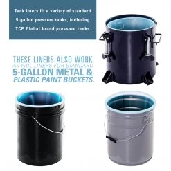Master Pro 5 Gallon Paint Pressure Pot Tank Liners, Pack Of 48 - Disposable Liners That Fit Most 5 Gallon Tanks, TCP Global Models - Pail Bucket Liner 8 Master Pro 5 Gallon Paint Pressure Pot Tank Liners, Pack Of 48 - Disposable Liners That Fit Most 5 Gallon Tanks, TCP Global Models - Pail Bucket Liner