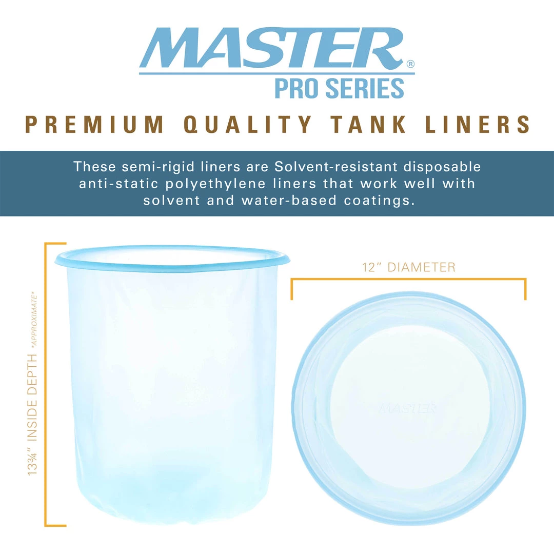 Master Pro 5 Gallon Paint Pressure Pot Tank Liners, Pack Of 48 - Disposable Liners That Fit Most 5 Gallon Tanks, TCP Global Models - Pail Bucket Liner 6 Master Pro 5 Gallon Paint Pressure Pot Tank Liners, Pack Of 48 - Disposable Liners That Fit Most 5 Gallon Tanks, TCP Global Models - Pail Bucket Liner