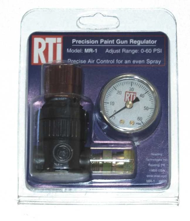 Reading Technologies, Inc. New Rti Paint Spray Gun Air Regulator-Micrometer With Gauge HVLP Auto Car Trap Air Valves & Regulators 5 Reading Technologies, Inc. New Rti Paint Spray Gun Air Regulator-Micrometer With Gauge HVLP Auto Car Trap Air Valves & Regulators