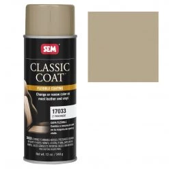 SEM Classic Coat - Leather & Vinyl Flexible Coating, Light Parchment (Ford BJAA), 12 Oz. Aerosol