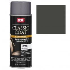 SEM Classic Coat - Leather & Vinyl Flexible Coating, Medium Dark Graphite (Ford ZU4A), 12 Oz. Aerosol