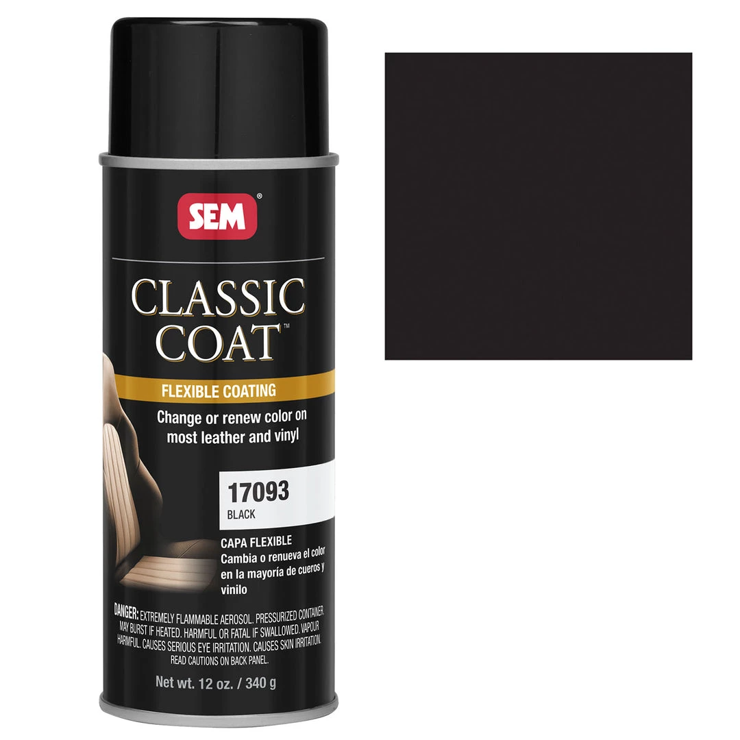 SEM Leather Coatings Classic Coat - Leather & Vinyl Flexible Coating, Black (GM 848), 12 Oz. Aerosol 3 SEM Leather Coatings Classic Coat - Leather & Vinyl Flexible Coating, Black (GM 848), 12 Oz. Aerosol
