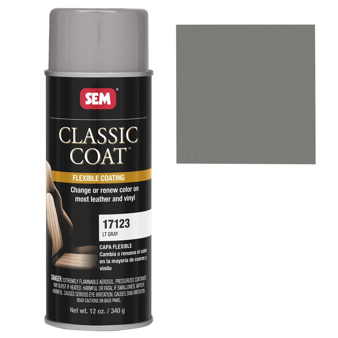 SEM Classic Coat - Leather & Vinyl Flexible Coating, Light Gray (GM 9781), 12 Oz. Aerosol 3 SEM Classic Coat - Leather & Vinyl Flexible Coating, Light Gray (GM 9781), 12 Oz. Aerosol