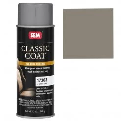 SEM Classic Coat - Leather & Vinyl Flexible Coating, Light Graystone (Chrysler), 12 Oz. Aerosol