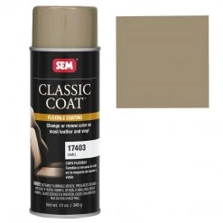 SEM Classic Coat - Leather & Vinyl Flexible Coating, Camel (Ford), 12 Oz. Aerosol Leather Coatings
