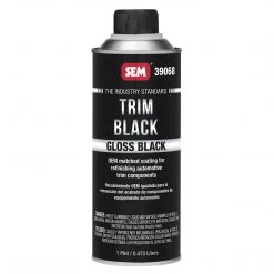 SEM Gloss Trim Black Acrylic Coating, Restore Faded Or Peeling Trim, 1 Pint Bumpers & Trim