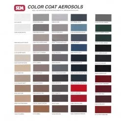 SEM Color Coat - Color Card Chart For Plastic & Vinyl Flexible Coatings Color Charts