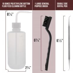 TCP Global 25 Piece Professional Airbrush And Spray Gun Cleaning Kit With 16oz Wash Bottle