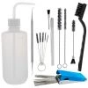 TCP Global 25 Piece Professional Airbrush And Spray Gun Cleaning Kit With 16oz Wash Bottle