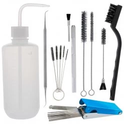 TCP Global 25 Piece Professional Airbrush And Spray Gun Cleaning Kit With 16oz Wash Bottle