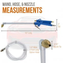 Cleaning Kits TCP Global Engine Cleaning Gun With Wand And 4 Foot Siphon Hose - Air Spray Gun Blasts Away Removes Grease, Grime, Oil And Dirt From Car Engines