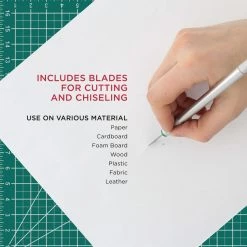 TCP Global 48 Piece Precision Hobby Knife Set With 7 Knife Handles, 40 Precision Blades And Case Razor Blades & Cut Knives