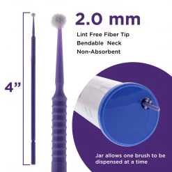 TCP Global Eyelash Extension Micro Brushes, 100 Medium 2.0 Mm Tip Size Purple Disposable Brush Applicators - Apply Makeup, Paint Touch Up