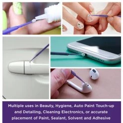 TCP Global Eyelash Extension Micro Brushes, 100 Medium 2.0 Mm Tip Size Purple Disposable Brush Applicators - Apply Makeup, Paint Touch Up