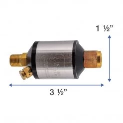 Air Control & Filtration TCP Global Mini In-Line Air Filter, Oil And Water Separator - Aluminum Body With Drain Valve, Water Trap, Air Dryer, Remove Moisture Dirt, Hose, Tools