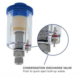 Air Control & Filtration TCP Global Mini In-Line Air Filter, Oil And Water Separator, Pack Of 2