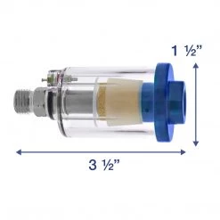 Air Control & Filtration TCP Global Mini In-Line Air Filter, Oil And Water Separator, Pack Of 2