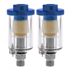 Air Control & Filtration TCP Global Mini In-Line Air Filter, Oil And Water Separator, Pack Of 2