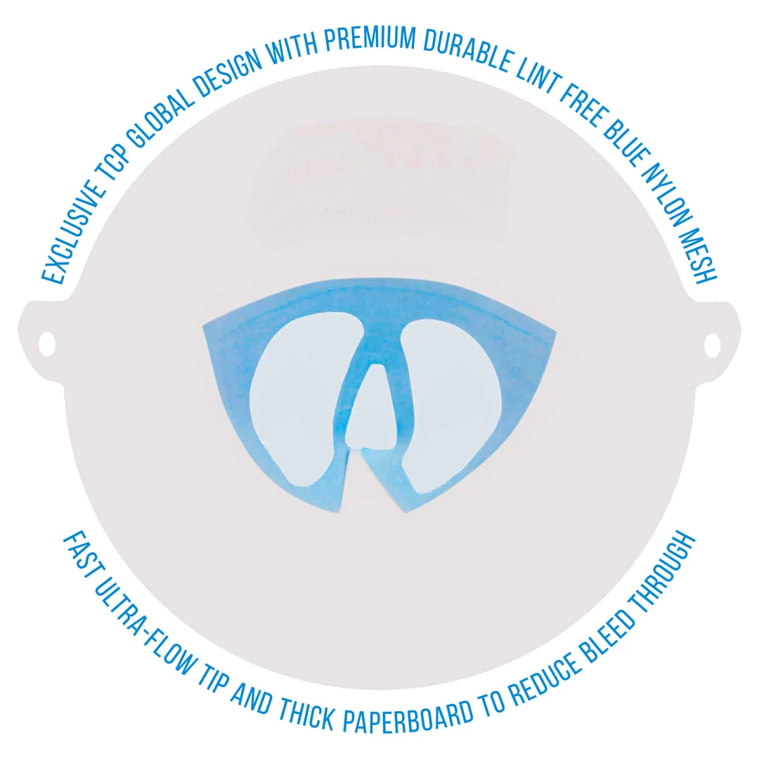 TCP Global Filters & Strainers 1000 Pack Of Paint Strainers With Fine 190 Micron Filter Tips - Premium "PURE BLUE" Ultra-Flow Blue Nylon Mesh 6 TCP Global Filters & Strainers 1000 Pack Of Paint Strainers With Fine 190 Micron Filter Tips - Premium "PURE BLUE" Ultra-Flow Blue Nylon Mesh