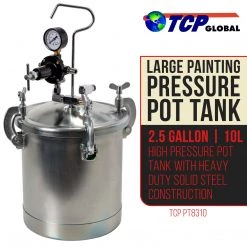 TCP Global Commercial 2-1/2 Gallon Paint Pressure Pot Tank